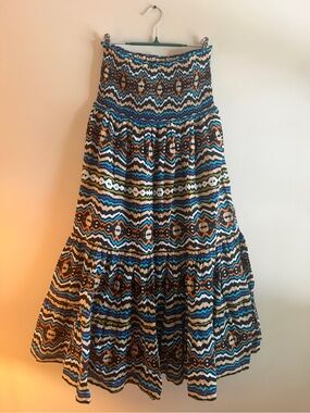 NWT Elizabeth James The Label Smocked Strapless Maxi Dress